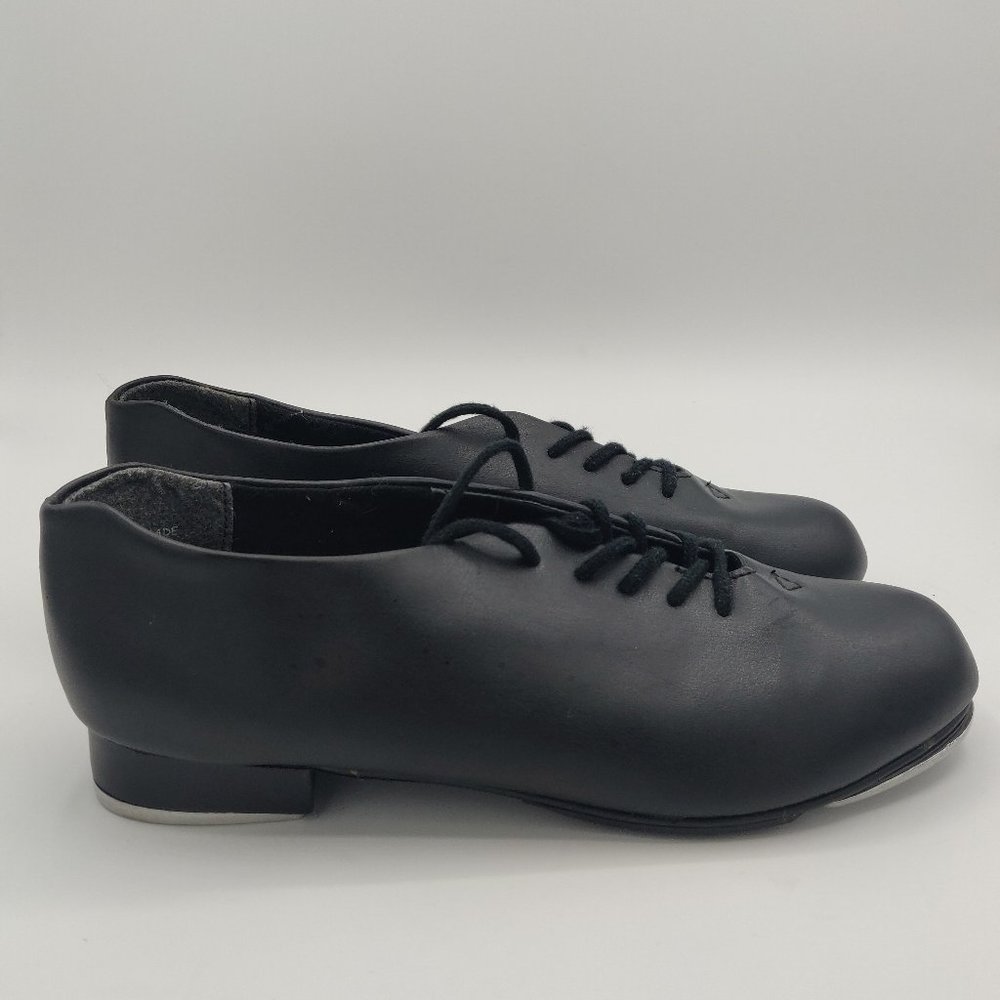 Capezio Black Leather Lace Up Tap Shoes